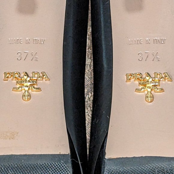 Like NEW PRADA 3.5" Open Toe Heels - Picture 7 of 7